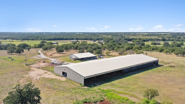 aerial view with a rural view