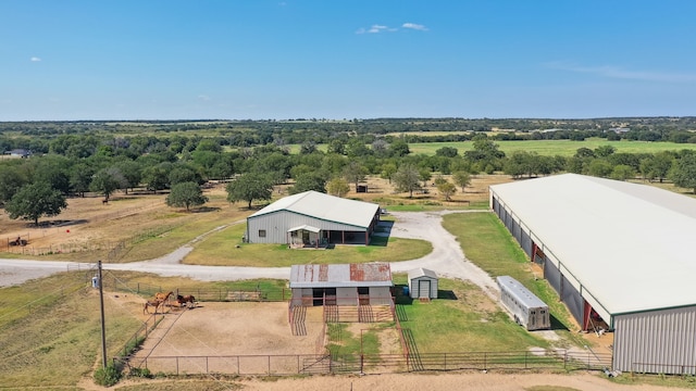 bird's eye view featuring a rural view