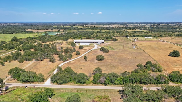 aerial view featuring a rural view