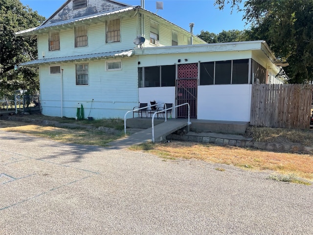 view of front of home