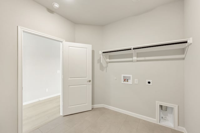 washroom featuring electric dryer hookup, hookup for a gas dryer, and hookup for a washing machine