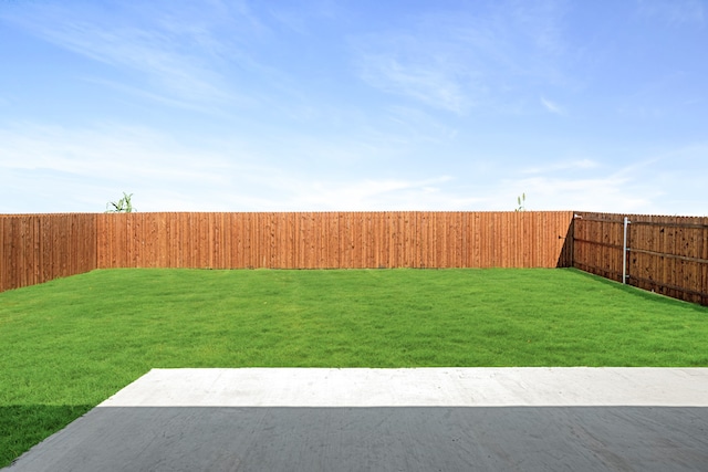 view of yard with a patio area