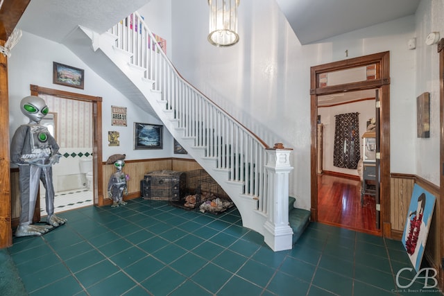 entrance foyer with hardwood / wood-style flooring