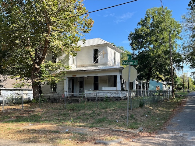 view of front of home with a porch