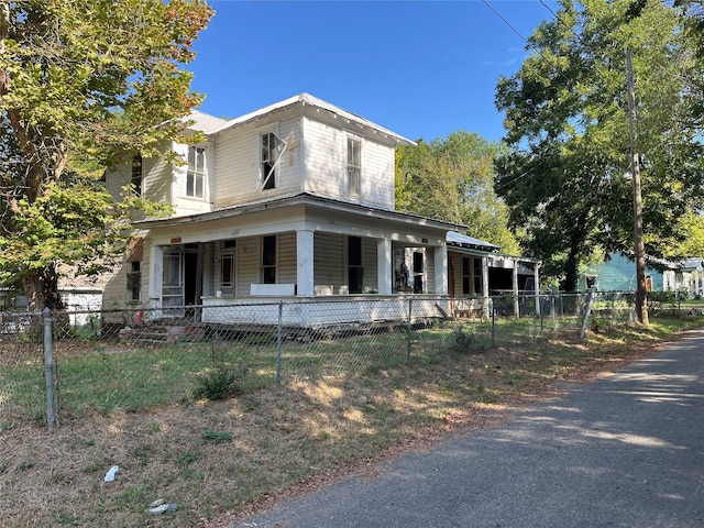 farmhouse with a porch