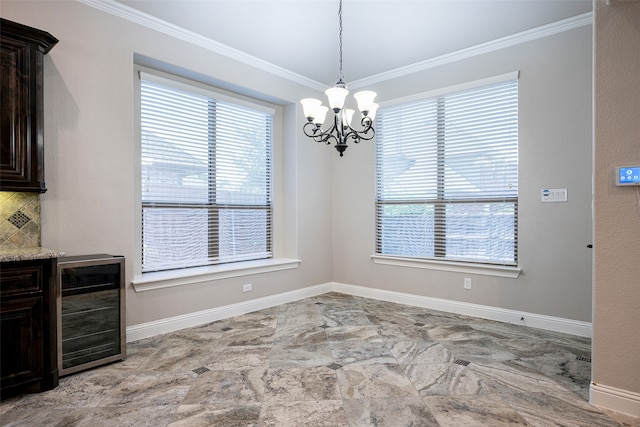 unfurnished dining area featuring light tile patterned flooring and a healthy amount of sunlight