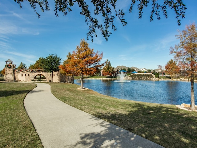 view of water feature