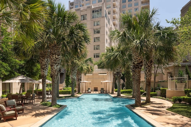 view of pool with a patio area