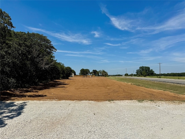 view of road featuring a rural view