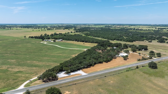 bird's eye view featuring a rural view