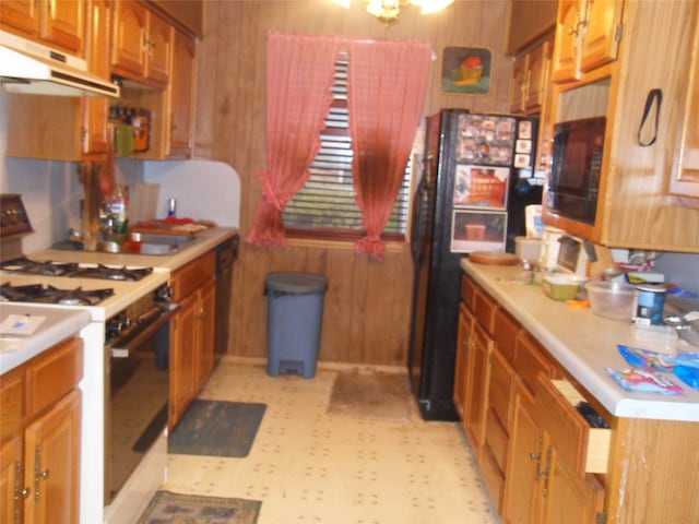 kitchen featuring black appliances