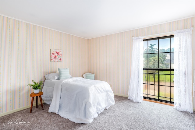 view of carpeted bedroom