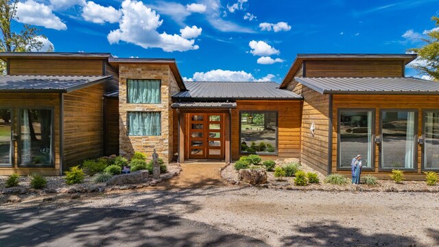 exterior space featuring french doors