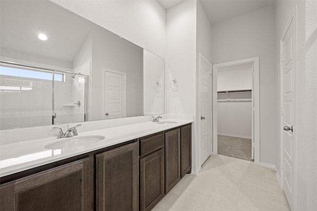 3476 N Crowley Cleburne Rd, Fort Worth, TX 76123 - bathroom featuring vanity and walk in shower