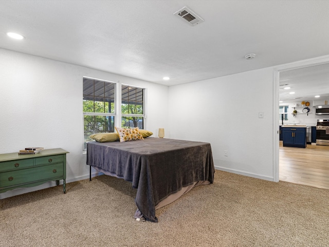 view of carpeted bedroom