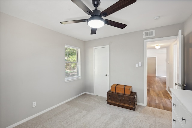 interior space with ceiling fan and a healthy amount of sunlight