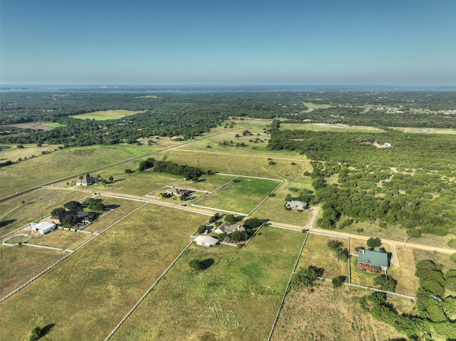 aerial view featuring a rural view