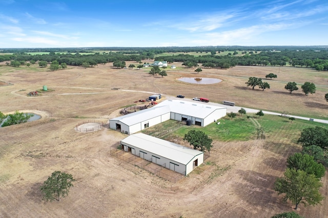 bird's eye view with a rural view