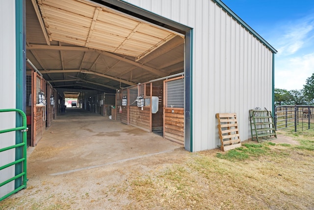 view of horse barn