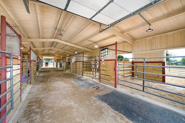 view of horse barn