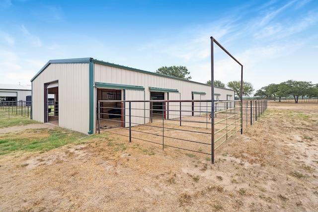 view of horse barn