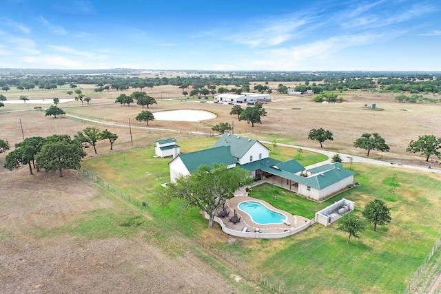 bird's eye view featuring a rural view