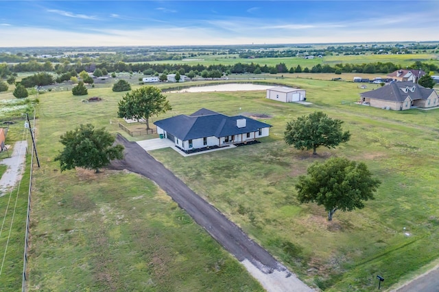 bird's eye view featuring a rural view