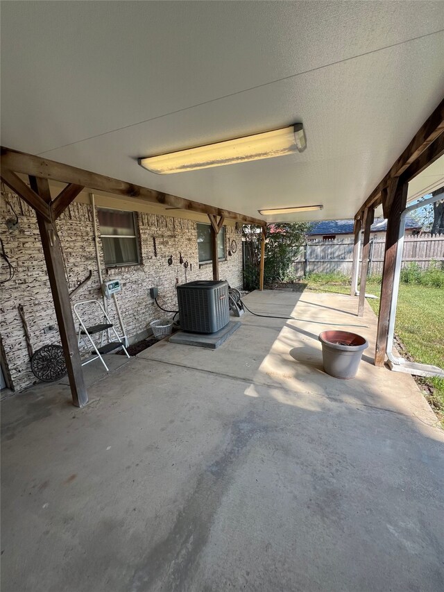 view of patio featuring central AC unit