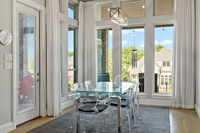 view of sunroom