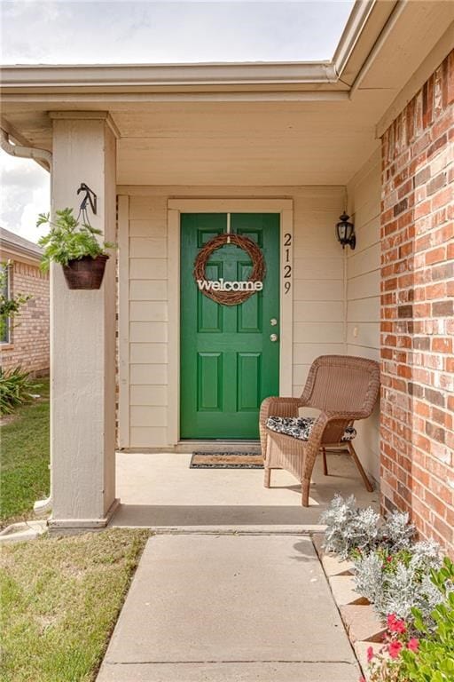 view of doorway to property