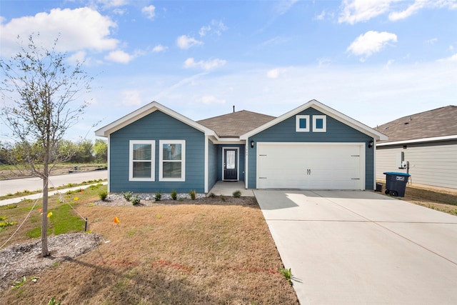 ranch-style home with a garage