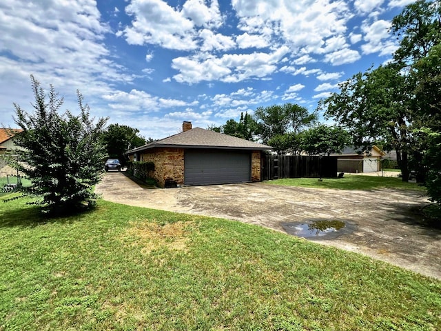 view of property exterior featuring a lawn