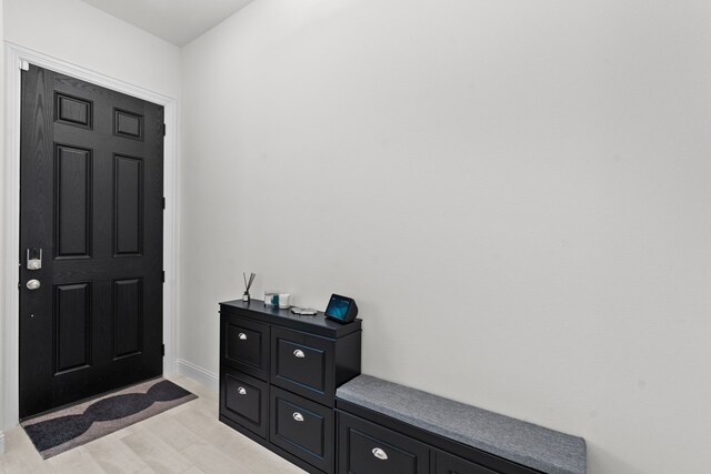 entryway featuring light wood-type flooring