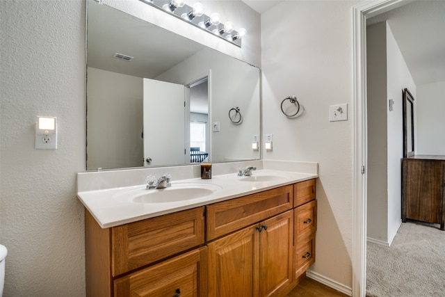 bathroom featuring vanity