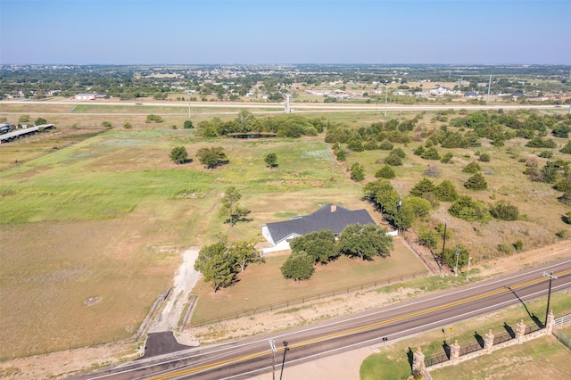 bird's eye view with a rural view