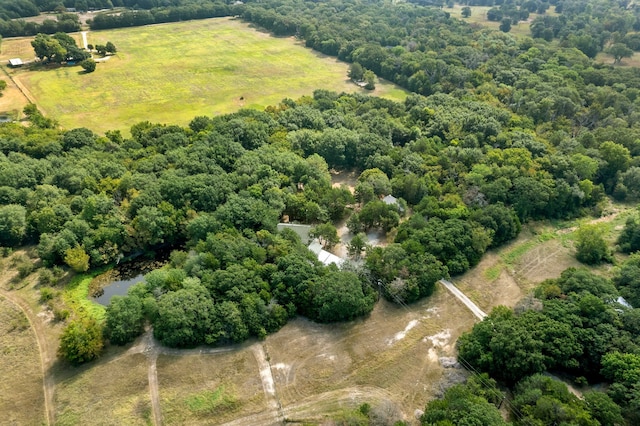 bird's eye view featuring a rural view