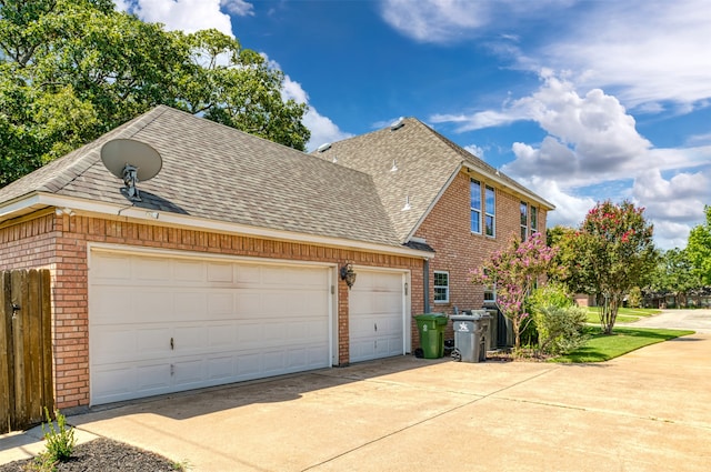 view of home's exterior featuring a garage