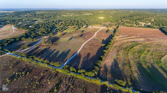 aerial view with a rural view