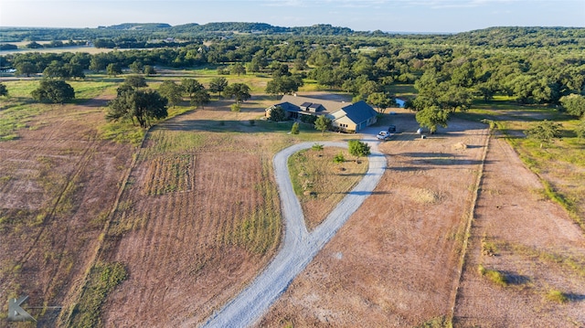 bird's eye view featuring a rural view