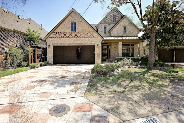 view of front of house featuring a garage