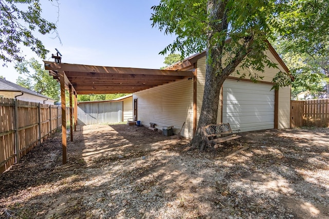 exterior space featuring an outbuilding