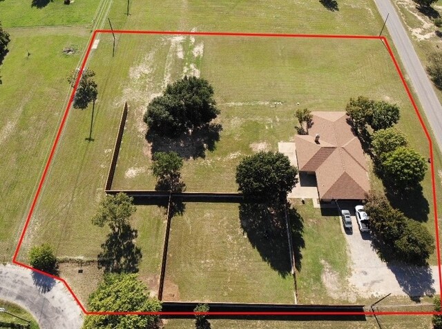 bird's eye view featuring a rural view