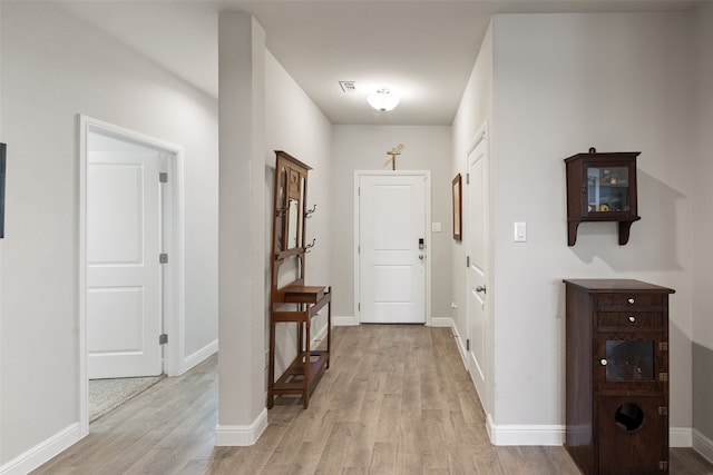 interior space with light wood-type flooring