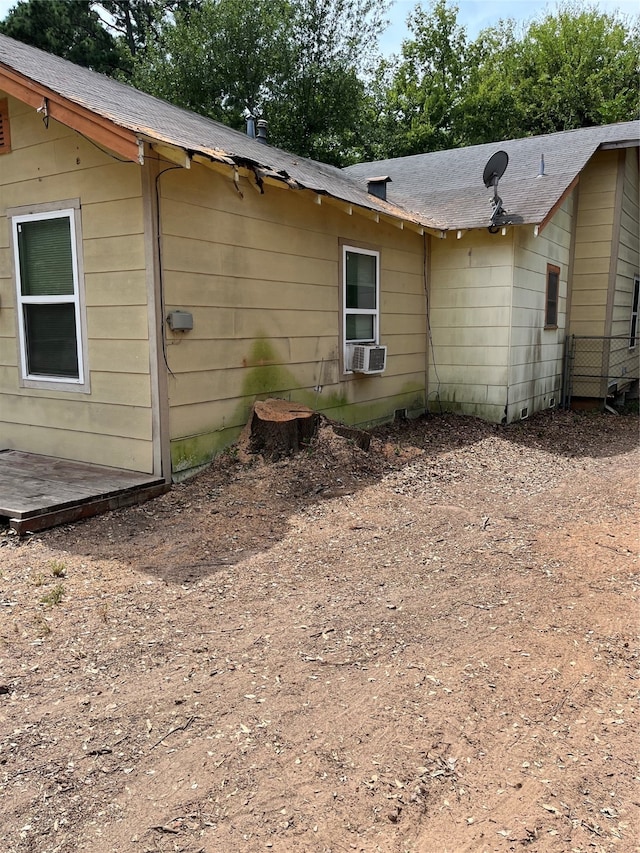 view of home's exterior featuring cooling unit