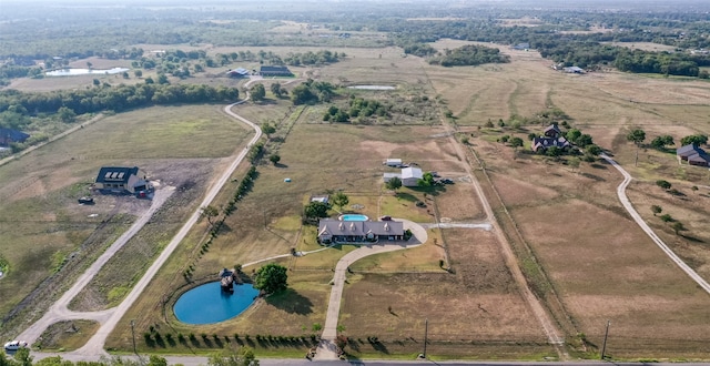 aerial view with a rural view