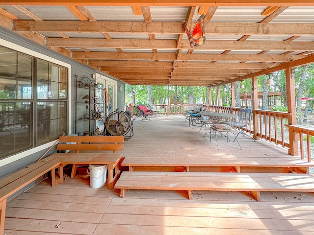 view of wooden terrace