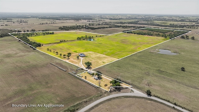 drone / aerial view featuring a rural view