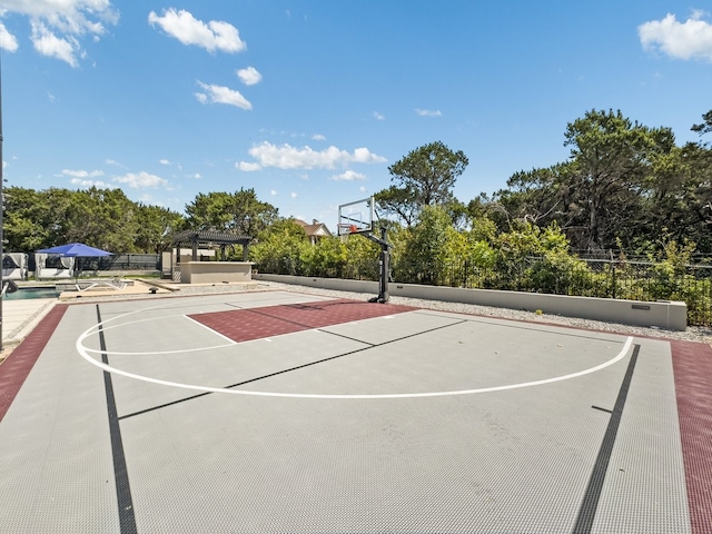 view of basketball court