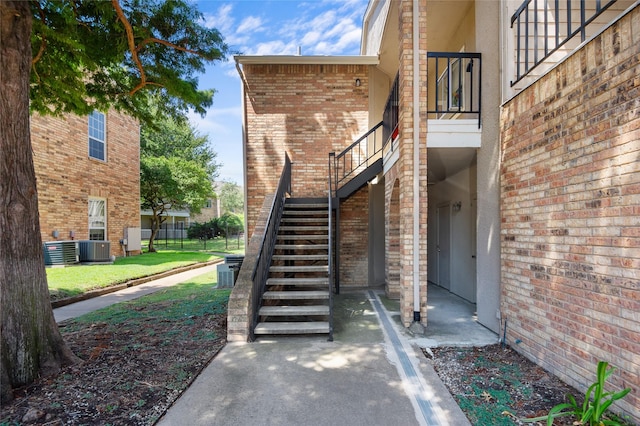 property entrance featuring cooling unit