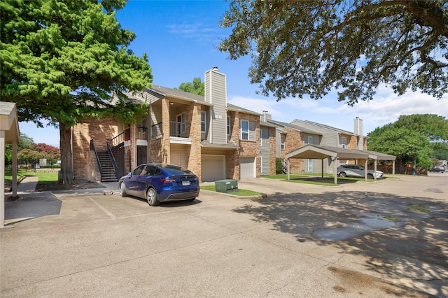 view of property featuring a garage